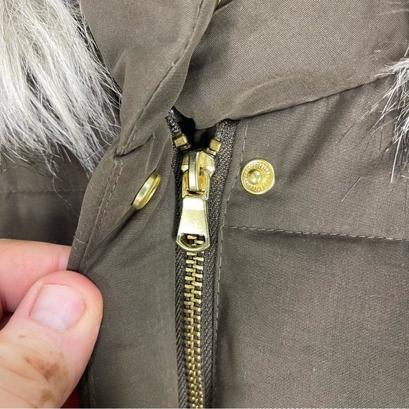 H&M Divided Long Winter Coat with Faux Fur Hood Size 4 - Picture 9 of 14